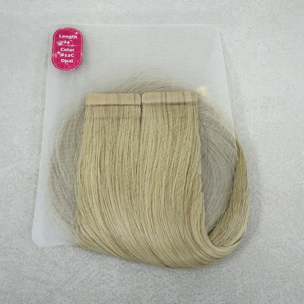 Hotheads Tape-In Extensions LUSH Originals 24" 20 Pieces OPAL #12C New Remy Hair